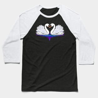 The Best Valentine’s Day Gift ideas 2022, Swan couple - beautiful white swans facing each other to form a heart shape Baseball T-Shirt